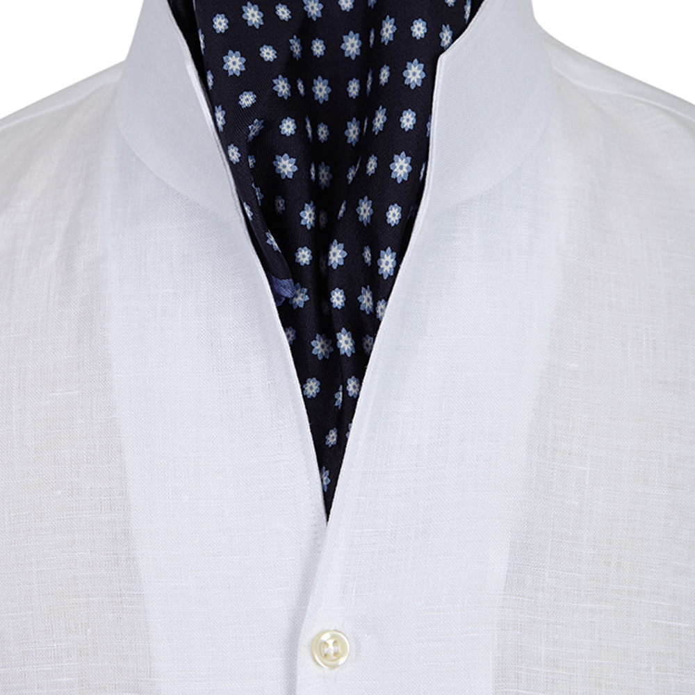 Camisa lino cuello chimenea